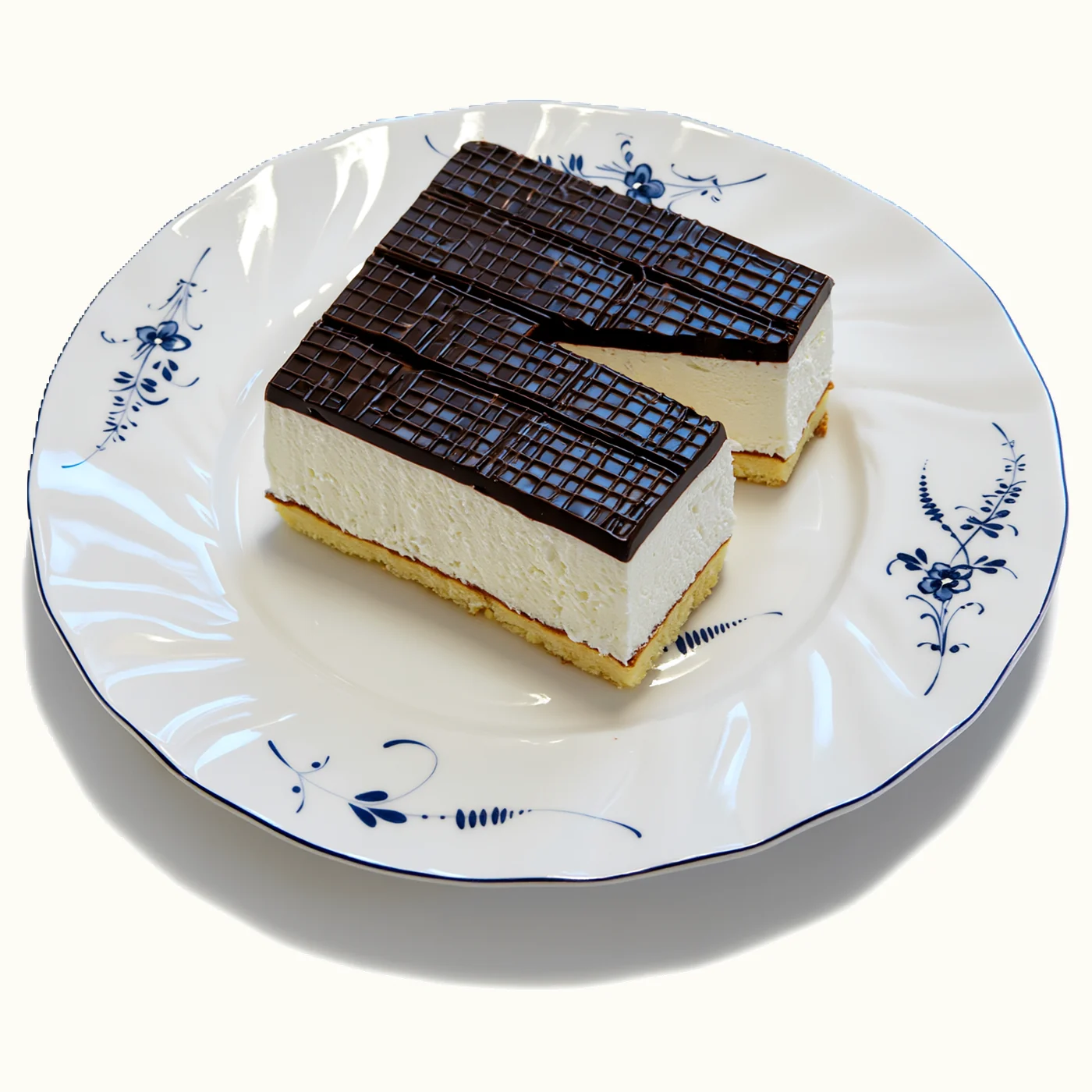 Bird's Milk cake glazed with chocolate