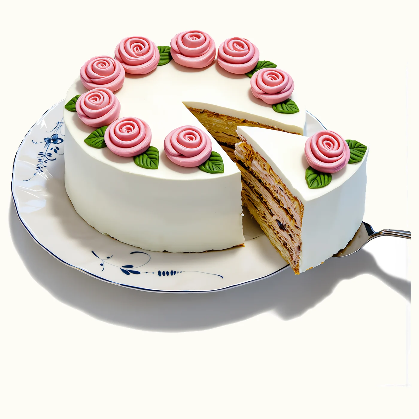 Skazka cake with cream roses
